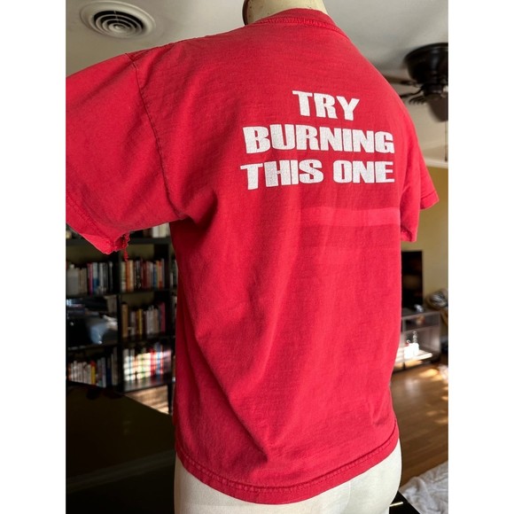 RARE Vtg Dropkick Murphys Try Burning This One USA Flag Irish Clover Band Tshirt - Picture 8 of 12